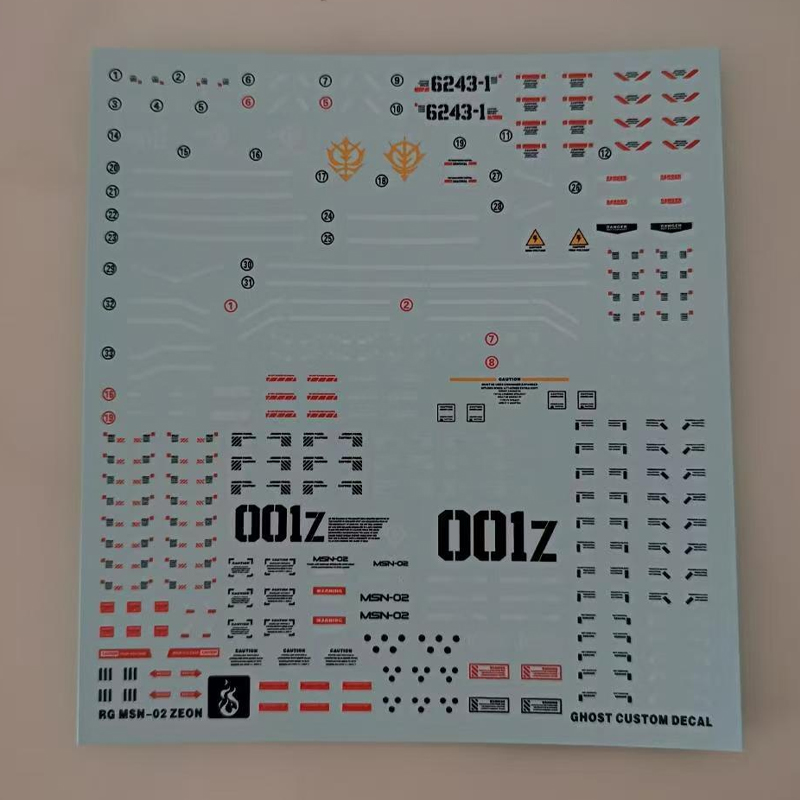 Model Decals for RG 1/144 MSN- - Model Kit Hobby ulasan dan harga