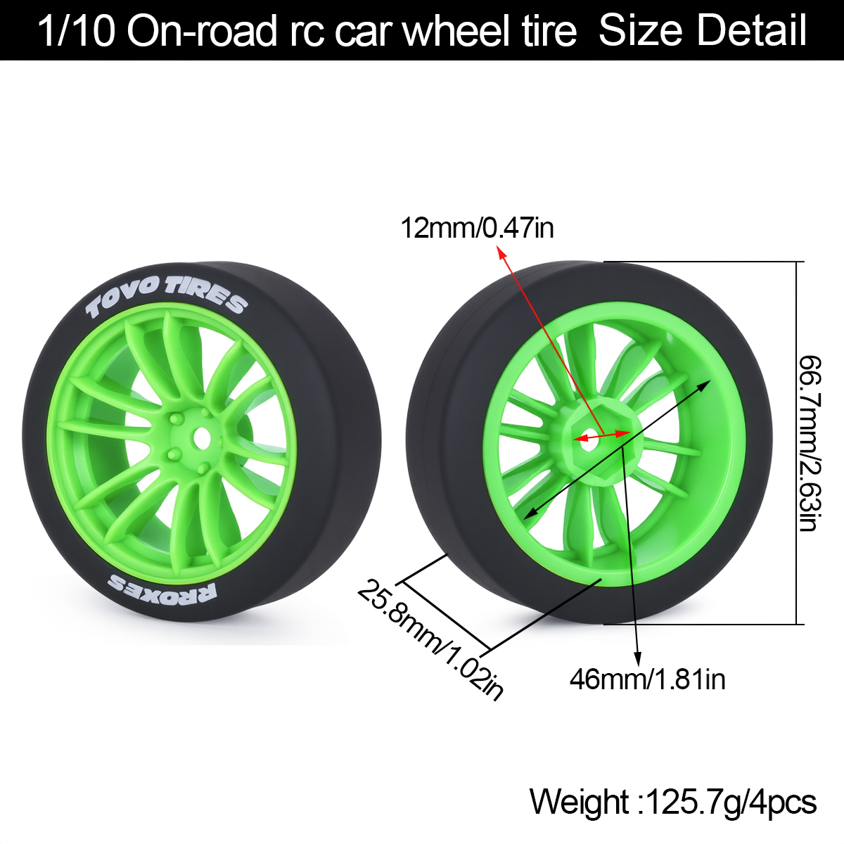 4Pcs Hard Drift Tires Wheel Ty - Model Kit Tamiya ulasan dan harga