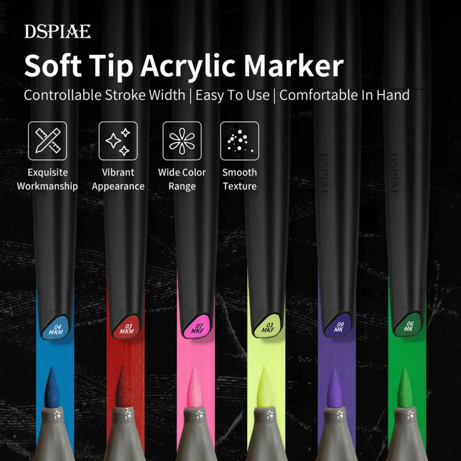 DSPIAE Soft Tip Water-based Ma - Model Kit Markers ulasan dan harga