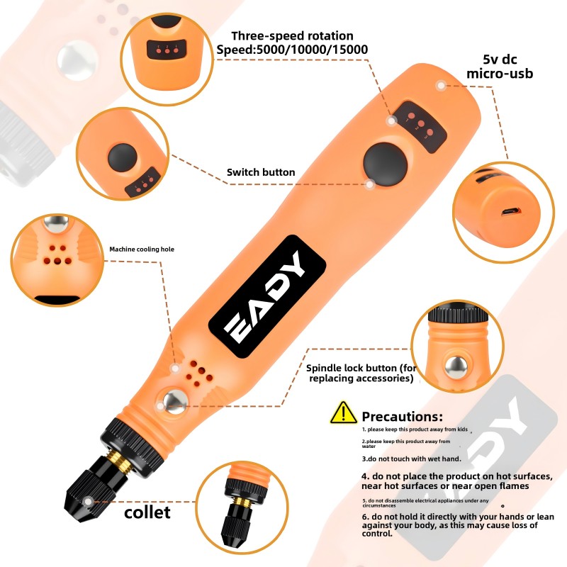 USB Cordless Rotary Tool Kit – - Model Kit Hobby ulasan dan harga