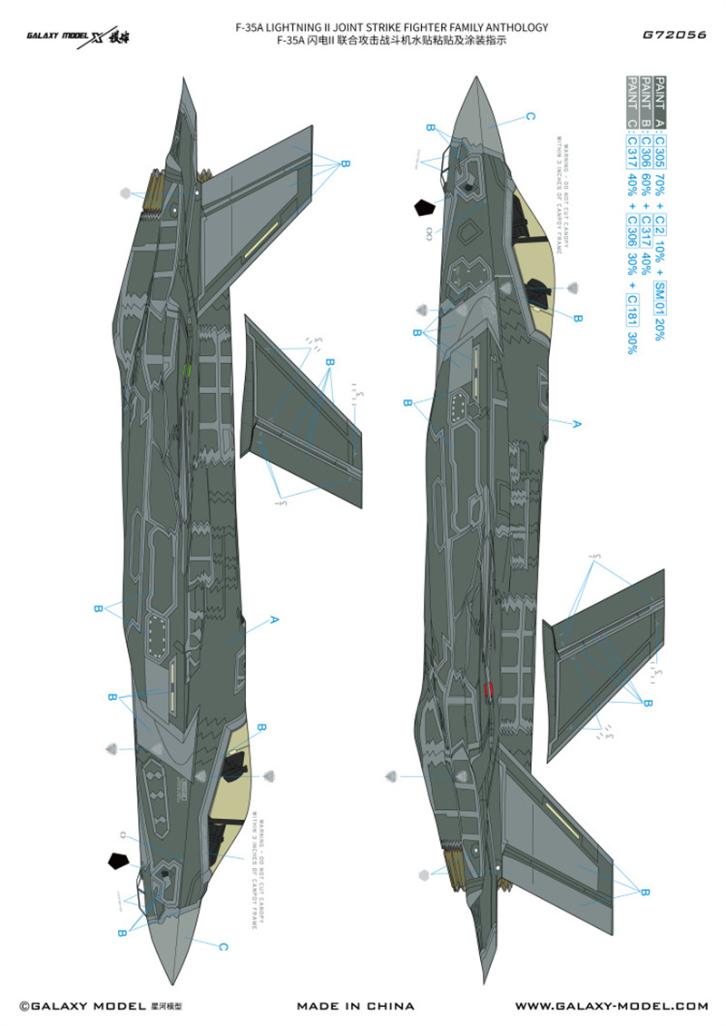 Galaxy 1/72 Scale F-35A Lightn - Model Kit Tamiya ulasan dan harga