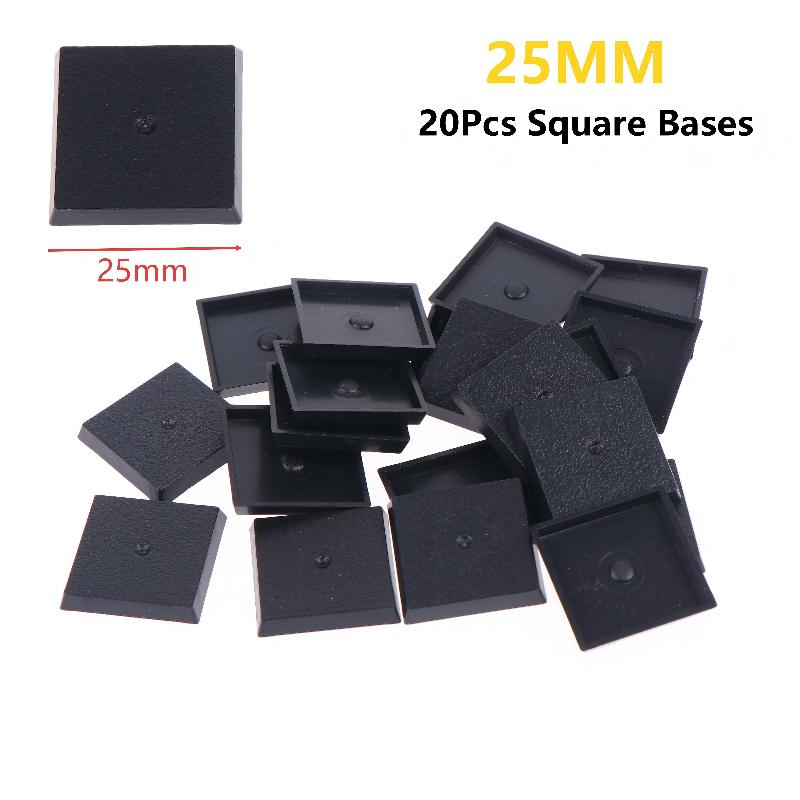''20Pcs new 25mm Square Wargam - Model Figure Base ulasan dan harga