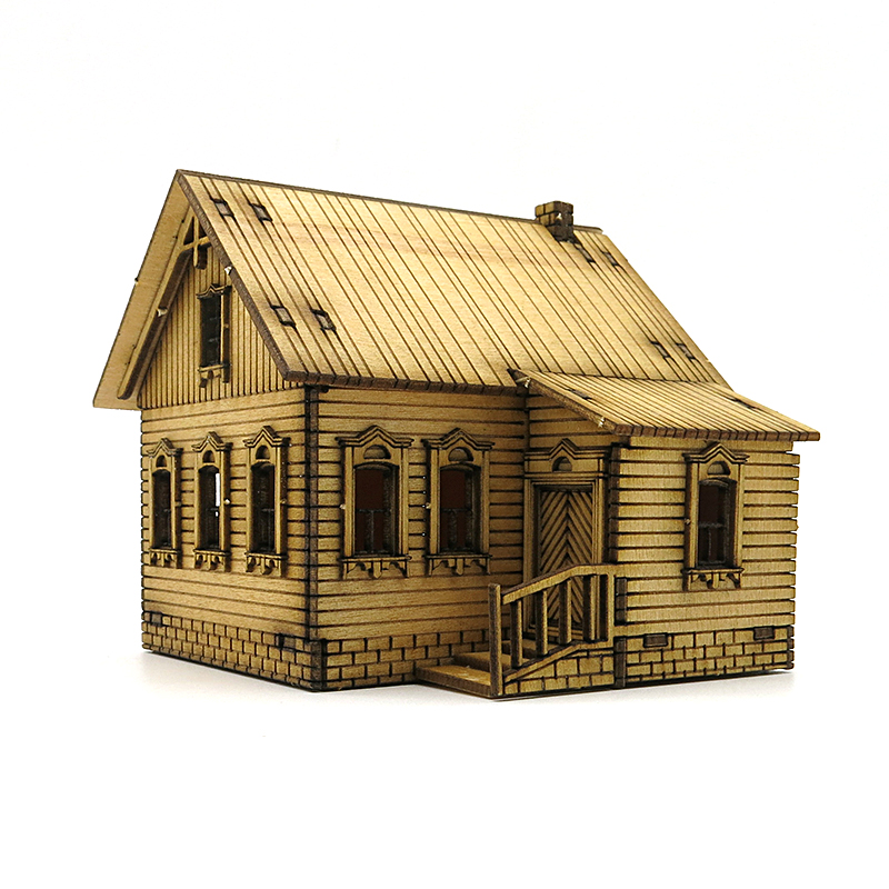 1/72 Wooden Assembly House Eur - Model Kit Instructions ulasan dan harga