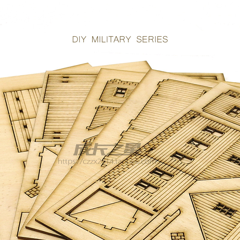 1/72 Wooden Assembly House Eur - Model Kit Instructions ulasan dan harga