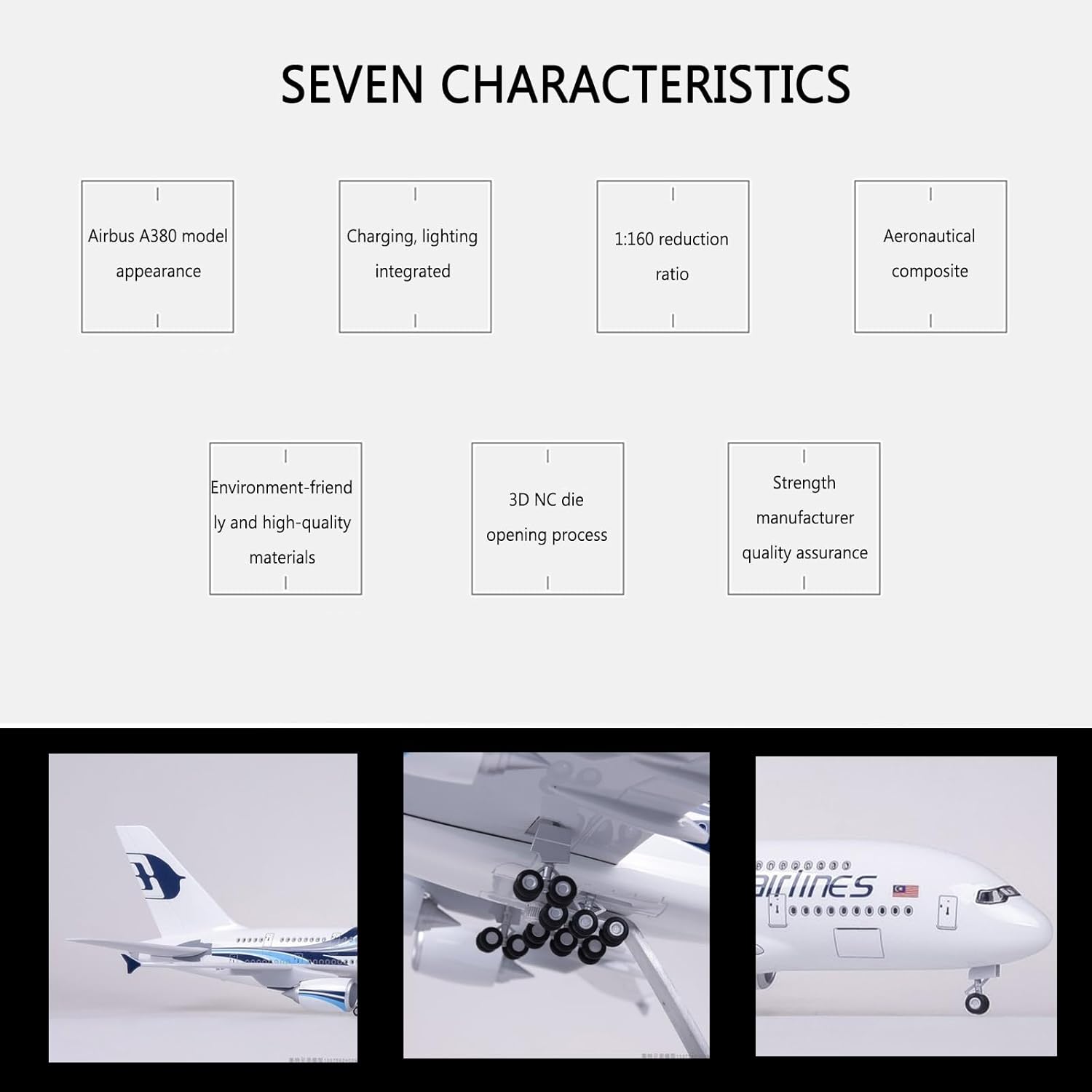 1:160 Scale Malaysia Airlines  - Model Kit Planes ulasan dan harga